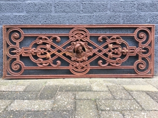 Balcony ship railing, window rack, cast iron rest .